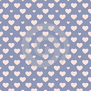 Vector hearts seamless pattern. Valentines day background.