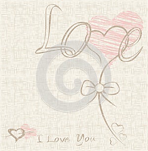 Vector Hearts, Valentine background. The