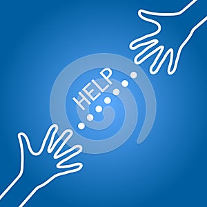 Vector help line concept