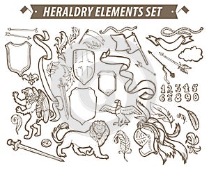 Vector heraldry emblem collection.