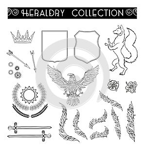 Vector heraldry emblem collection.