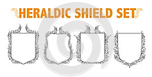 Vector heraldry emblem collection.