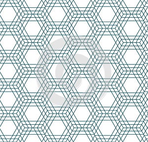 Vector hexagon geometric monochrome seamless simple retro pattern
