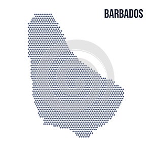 Vector hexagon map of Barbados isolated on white background