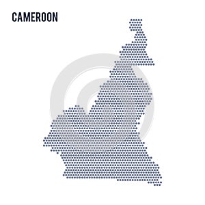 Vector hexagon map of Cameroon on a white background
