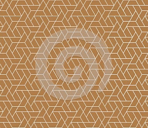 Vector hexagon seamless pattern. Repeating geometric triangular grid. Vector and illustration