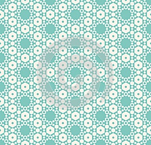 Hexagon texture, vintage pastel seamless pattern, aqua green