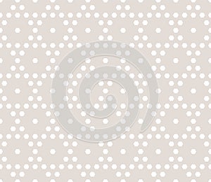 Vector hexagons geometric seamless pattern. Subtle beige and white background.
