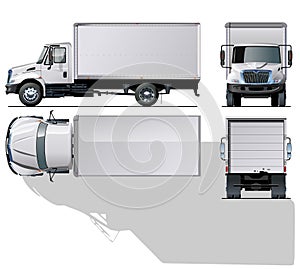 Vector hi-detailed commercial truck