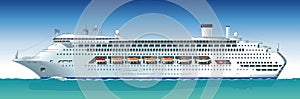 Vector hi-detailed cruise ship photo