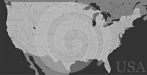 Vector High detailed accurate, exact United States of America, a