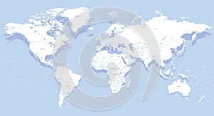 Vector high detailed world map