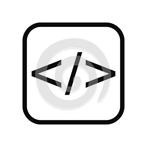 Computer programming line icon