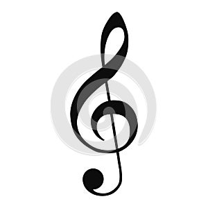 Treble clef symbol icon photo