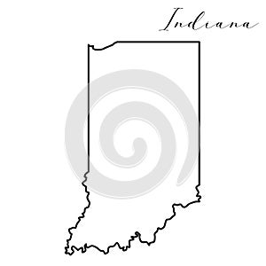 Indiana line map photo