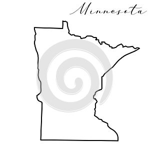 Minnesota line map photo