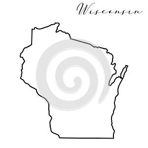 Wisconsin line map photo