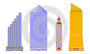 Vector of high rise buildings