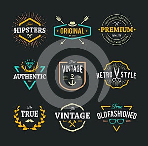 Vector Hipster Emblems