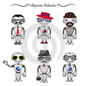 Vector hipster robots