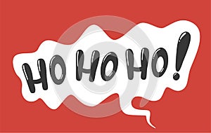 Vector Hohoho lettering - Christmas and New Year phrase illustration.