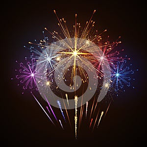 Vector holiday firework