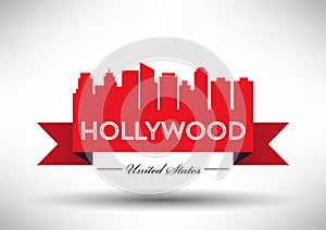 Vector Hollywood City Skyline Design