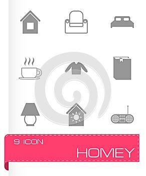 Vector homey icon set