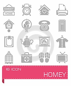 Vector Homey icon set