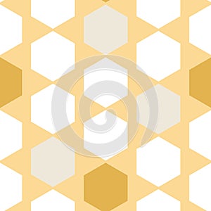 Vector HoneyComb Abstract on Yellow seamless pattern background