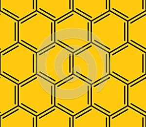 Vector honeycomb seamless pattern. Geometric hexagonal pattern