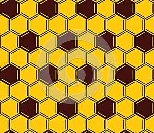 Vector honeycomb seamless pattern. Geometric hexagonal pattern