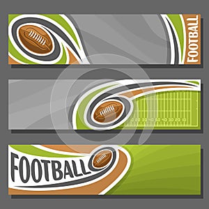 Vector horizontal Banners for American Football