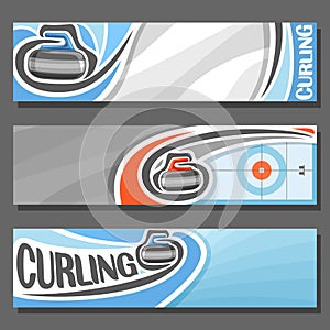 Vector horizontal Banners for Curling