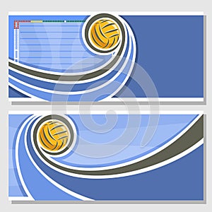 Vector horizontal banners for Water Polo