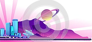 Abstract city banner