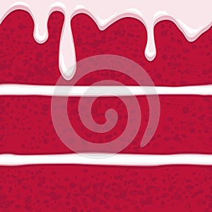 Vector seamless pattern of red velvet cake photo