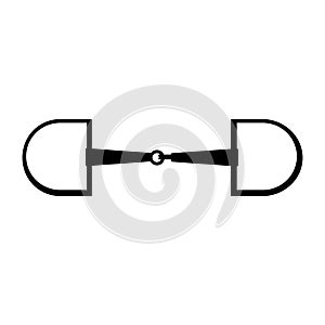 Vector horse equestrian bit snaffle silhouette