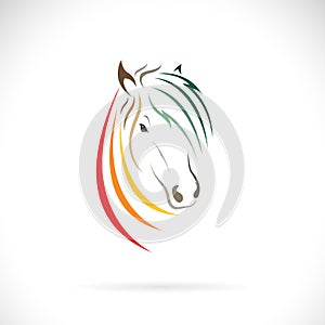 Vector of horse head  design on white background. Easy editable layered vector illustration. Wild Animals