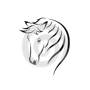 Vector of horse head design on white background. Easy editable layered vector illustration. Wild Animals. Animal