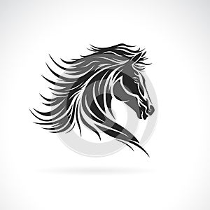 Vector of a horse head design on white background. Easy editable layered vector illustration. Wild Animals