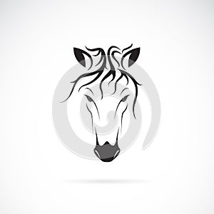 Vector of a horse head design on white background. Wild Animals. Horse head icon or logo. Easy editable layered vector