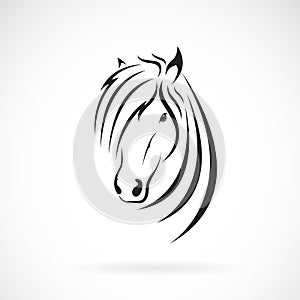 Vector of horse head design on a white background. Wild Animals. Horse logo or icon. Easy editable layered vector illustration