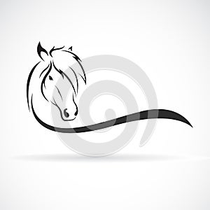 Vector of horse head design on a white background. Wild Animals. Horse logo or icon. Easy editable layered vector illustration