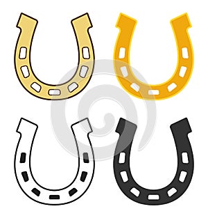 Vector horseshoe as luck symbol