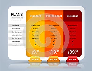 Vector Host pricing for plan website banner.