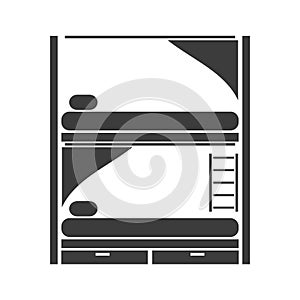 Vector hostel sign Icon abstract bedroom
