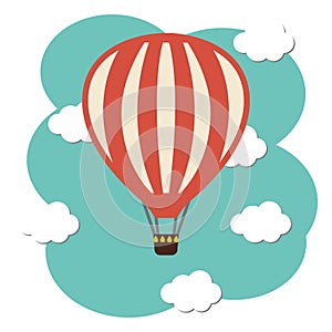 Vector hot air ballon icon