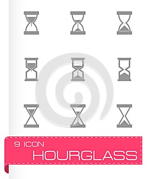 Vector hourglass icon set
