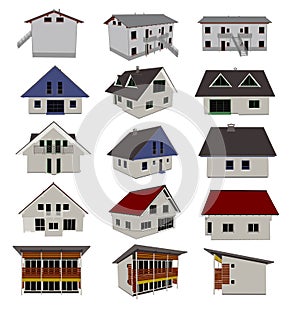 Vector houses illustration